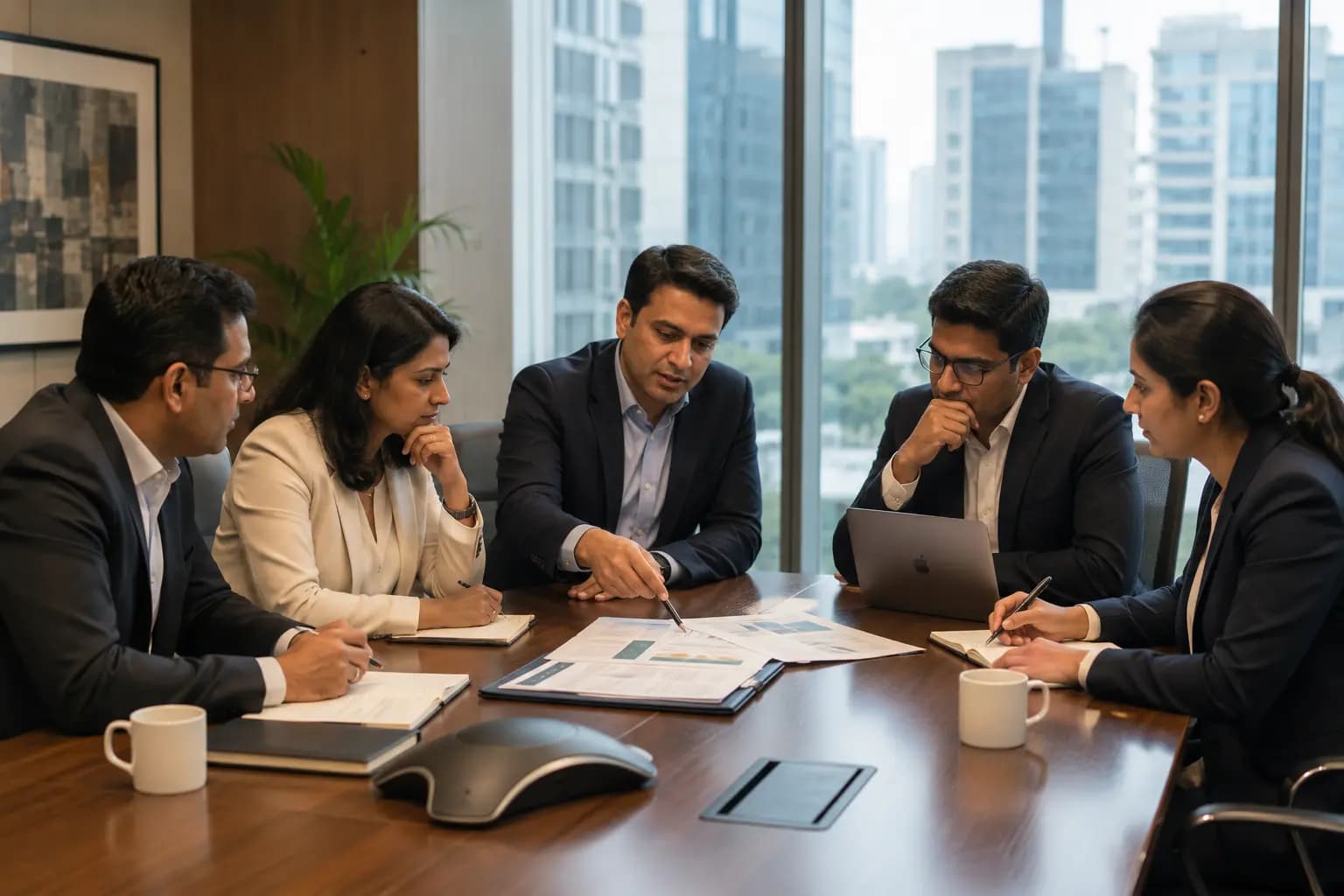 Strategic transaction discussion in a city office