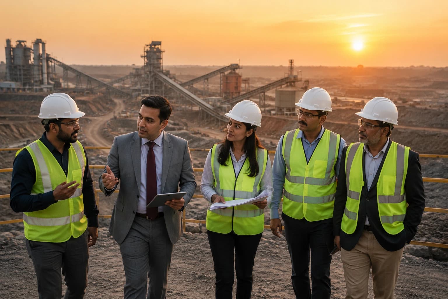 Industrial mandate advisory at a mining site
